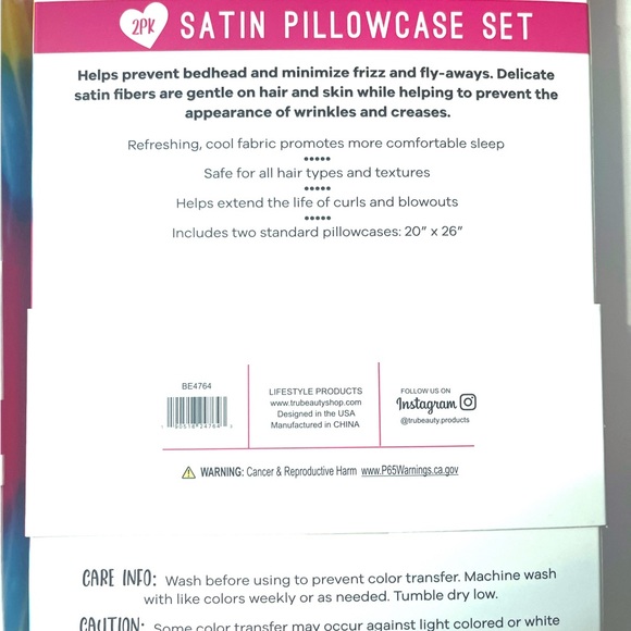 Peace, love, pride, two packs satin pillowcase set  2 boxes- total of 4. NEW!! - Picture 5 of 5